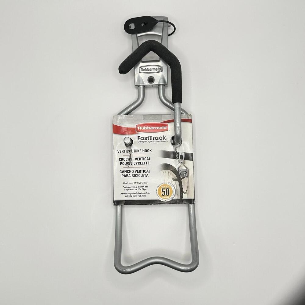 Rubbermaid 1784463 Fasttrack Garage Bike Hook, Wall Mounted Storage System NOS